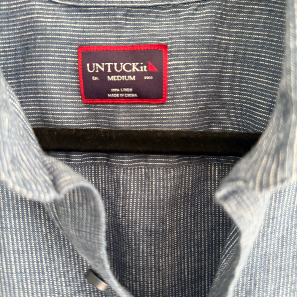 UNTUCKit Striped Linen Button-Up Shirt - Picture 3 of 6